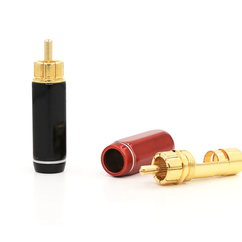 Высокопроизводительный аудиоразъем RCA Hifi с позолоченным покрытием 4 шт. для