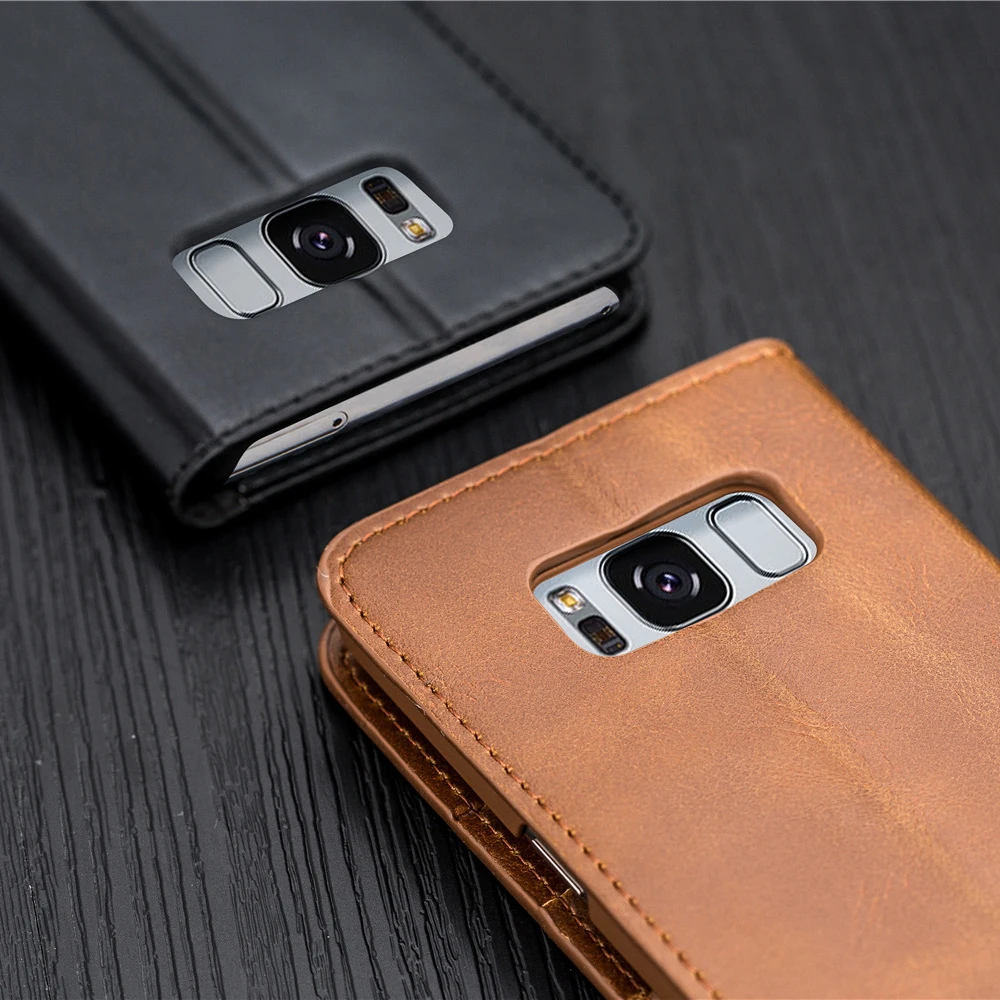 Роскошный кожаный чехол MUSUBO для samsung galaxy S5 S8 S9 Plus Note8 бумажник мобильного телефона