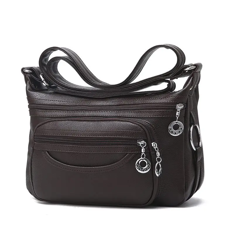 Брендовые кожаные сумки через плечо, сумка через плечо для женщин, роскошные женские сумки-мессенджеры, дизайнерская женская сумочка KL283 - Цвет: coffee