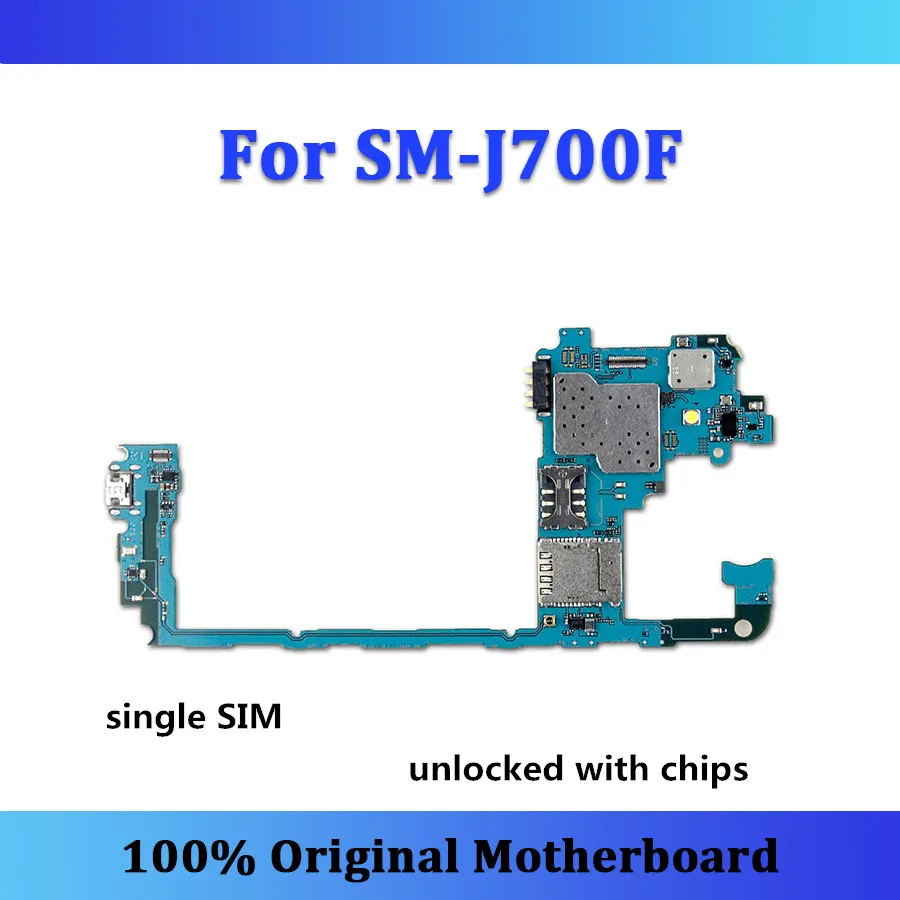

Original for Samsung Galaxy J7 motherboard J700F single SIM with full chips logic board unlocked mainboard FOR SM J700F card/fee