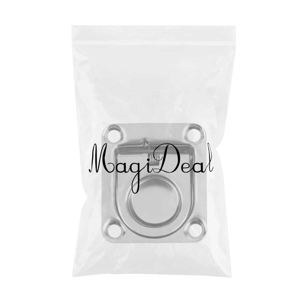  1.7' x 1.4' Stainless Steel Hatch Locker Lift Handle Ring Pull Hardware Flush Mount Boat Marine Boat Hatch Lift Handle