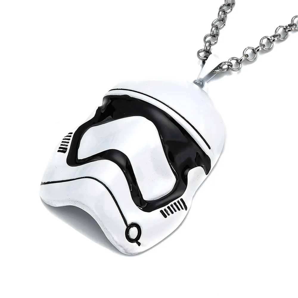 

Euro-American Hot Sale Star Wars Mask Necklace High Quality Alloy Chain Necklace For Women&Men Size 7*5cm Wholesale 12pcs/lot