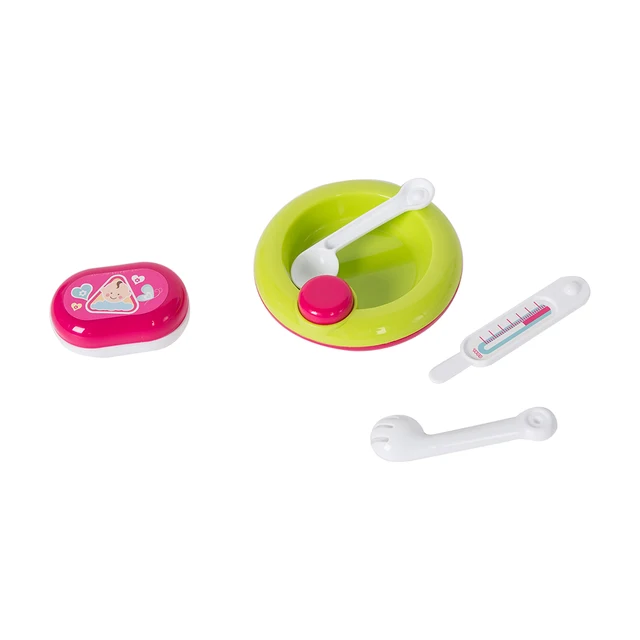 Kids Pretend Role Play Baby Doll Bath Table Nursery Care Playset Toy,Pink 6