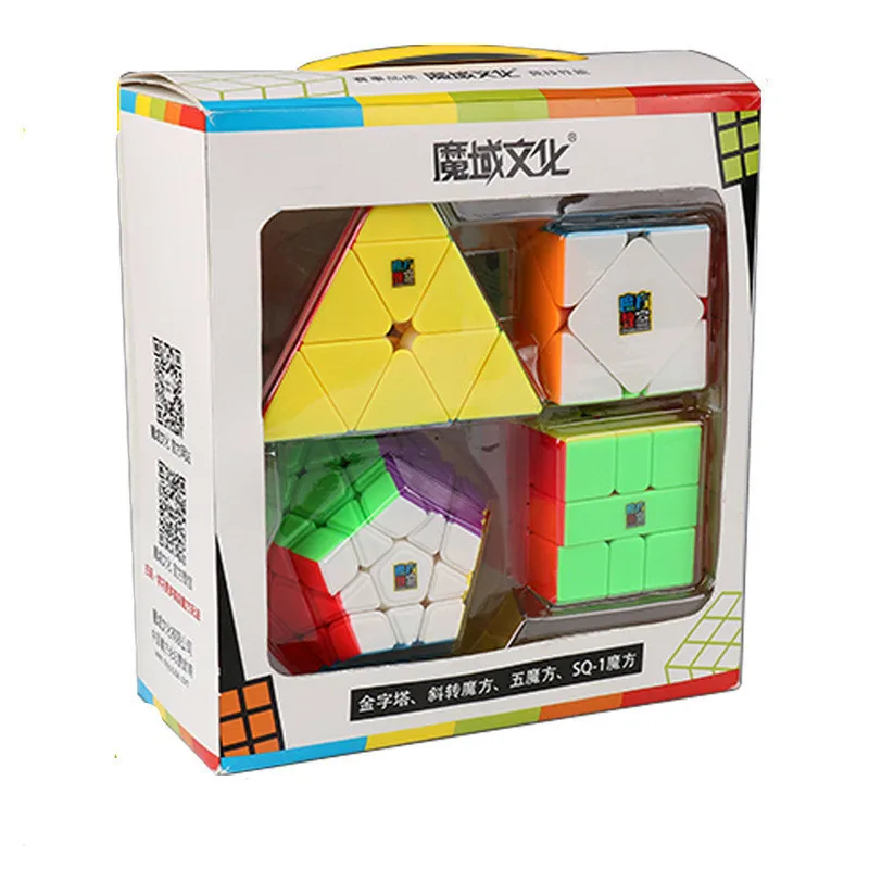 

MOYU 4 Piece Set Cube Magic Cube Box Set Professional Gift Set Children's Four Piece Cube Toys for kids
