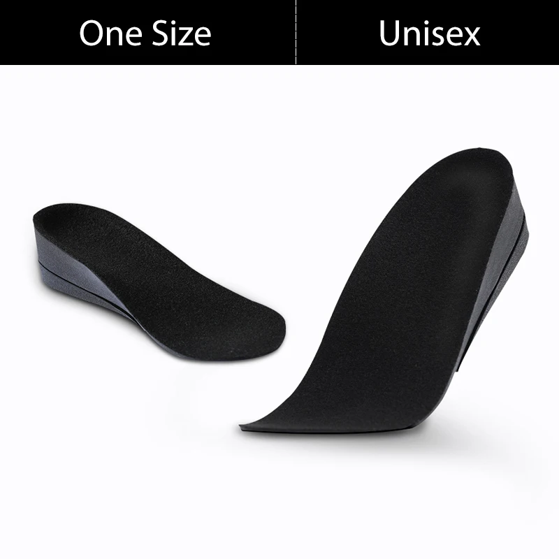 Xiaomi Mijia увеличение половинные стельки Pad Стельки для увеличения роста мужского женская обувь Высота стельки в обувь Pad 1,5/2/3,5 см - Цвет: Черный