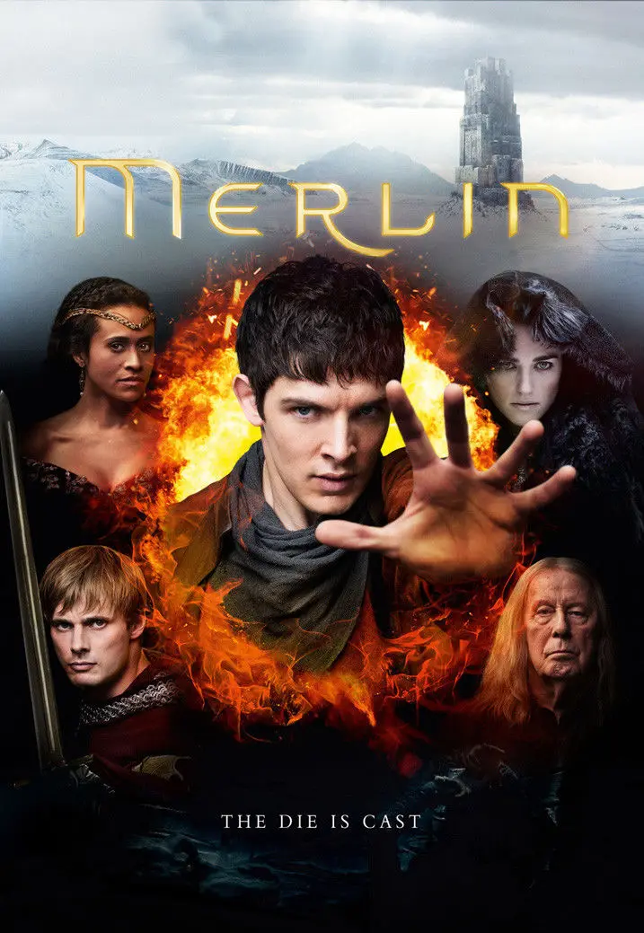 Домашний декор серия Merlin 5 TV Show-Шелковый художественный плакат наклейка на стену