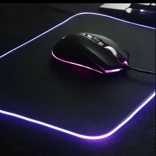 Горячая цветной светодиодный rgb клавиатура с подсветкой коврик игровой коврик для мыши большой для ПК компьютера негабаритный коврик для мыши