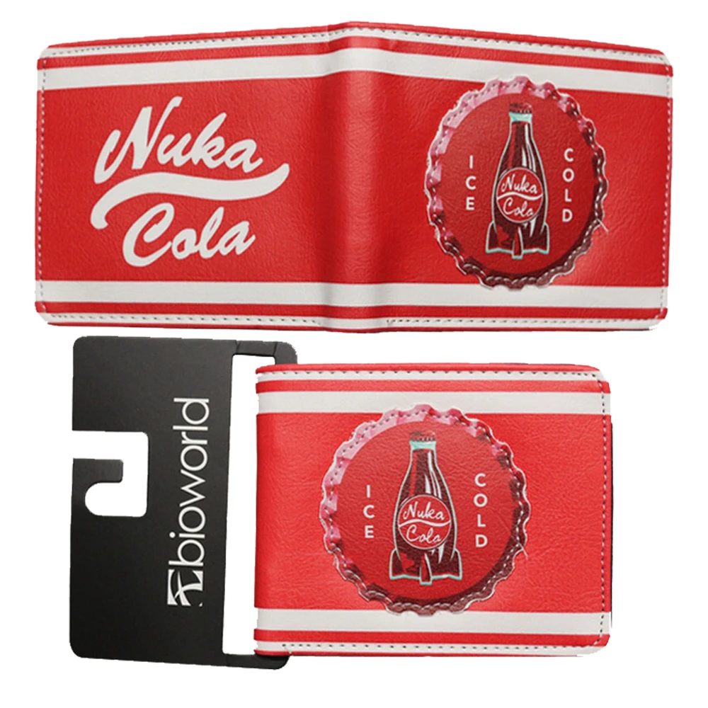 Красный Fallout кошелек 4 5X4 дюйма белый Nuka cola двухслойный игровой тематический