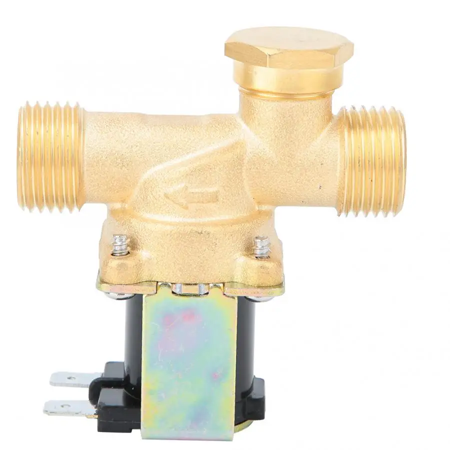 DC12V DC24V DC220V G1/2 &quotНормально закрытый латунный электромагнитный клапан входной