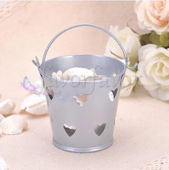 

Free Shipping 30pcs/lot Candy Boxes Favours Heart Tin Pails Heart Mini Tins Favors Party Supolies Candy Tin Bucket