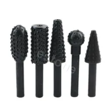 5pcs Power Tools Woodworking rasp chisel shaped rotating embossed grinding head power tool engraving pattern cutter milling H02