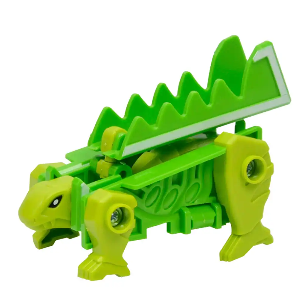 7 Pieces Dinosaur Alphabet Blocks Transform Robots Toy Playset Combinate to Big Robot Early Letter Educational for Kid Boys Gift