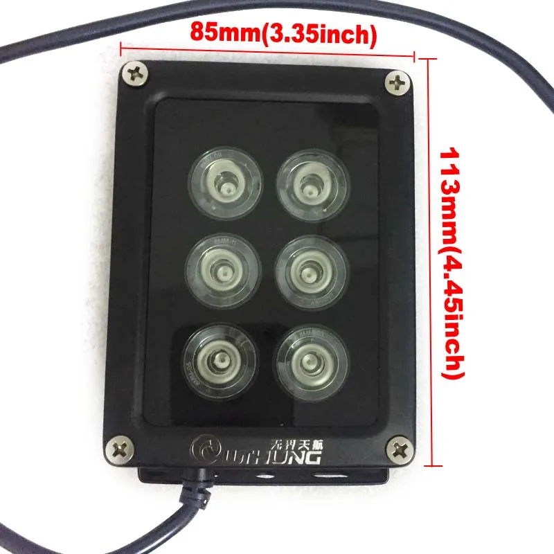 

IR Led Light illuminator 850nm 6pcs Array infrared Led lamp IP67 waterproof Night Vision for Home CCTV Security IP AHD Cameras