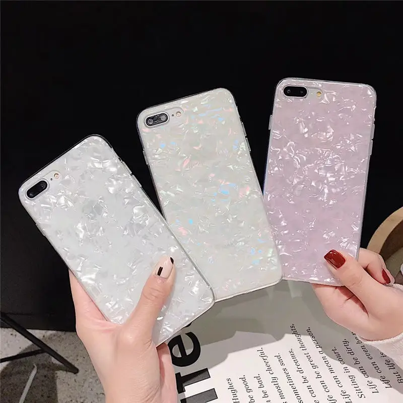 

Glitter Shell Pattern Case For Huawei P20 Lite Back cover P 20 P30 Pro Mate 9 10 20 Pro Nova 2 Plus 2S 3 3i 4 Soft TPU Cover