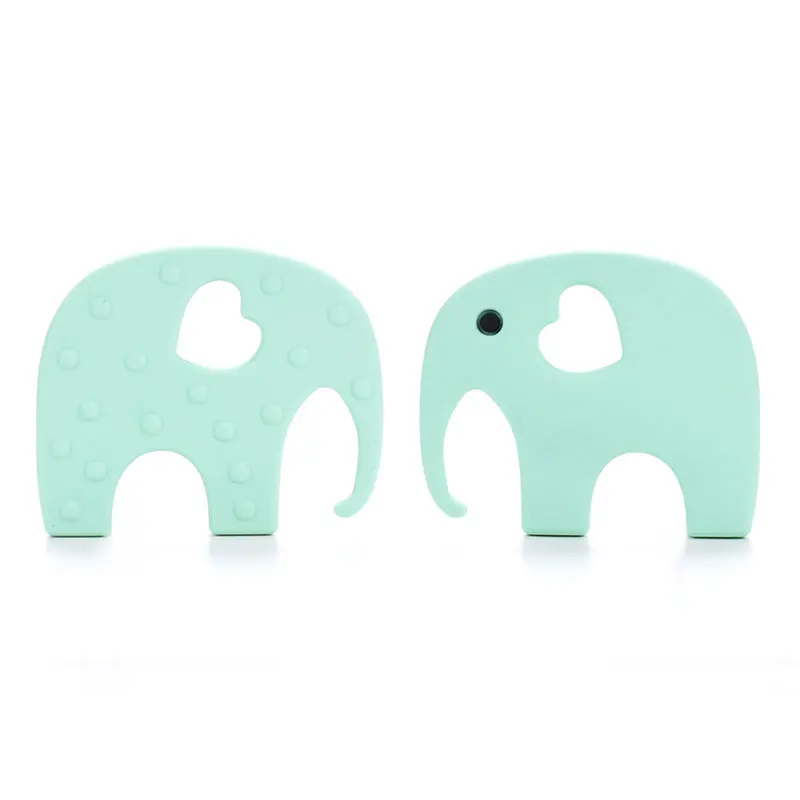 Silicone Elephant Teether Teething Toys Silicone Beads Baby Chew Necklace 1pc