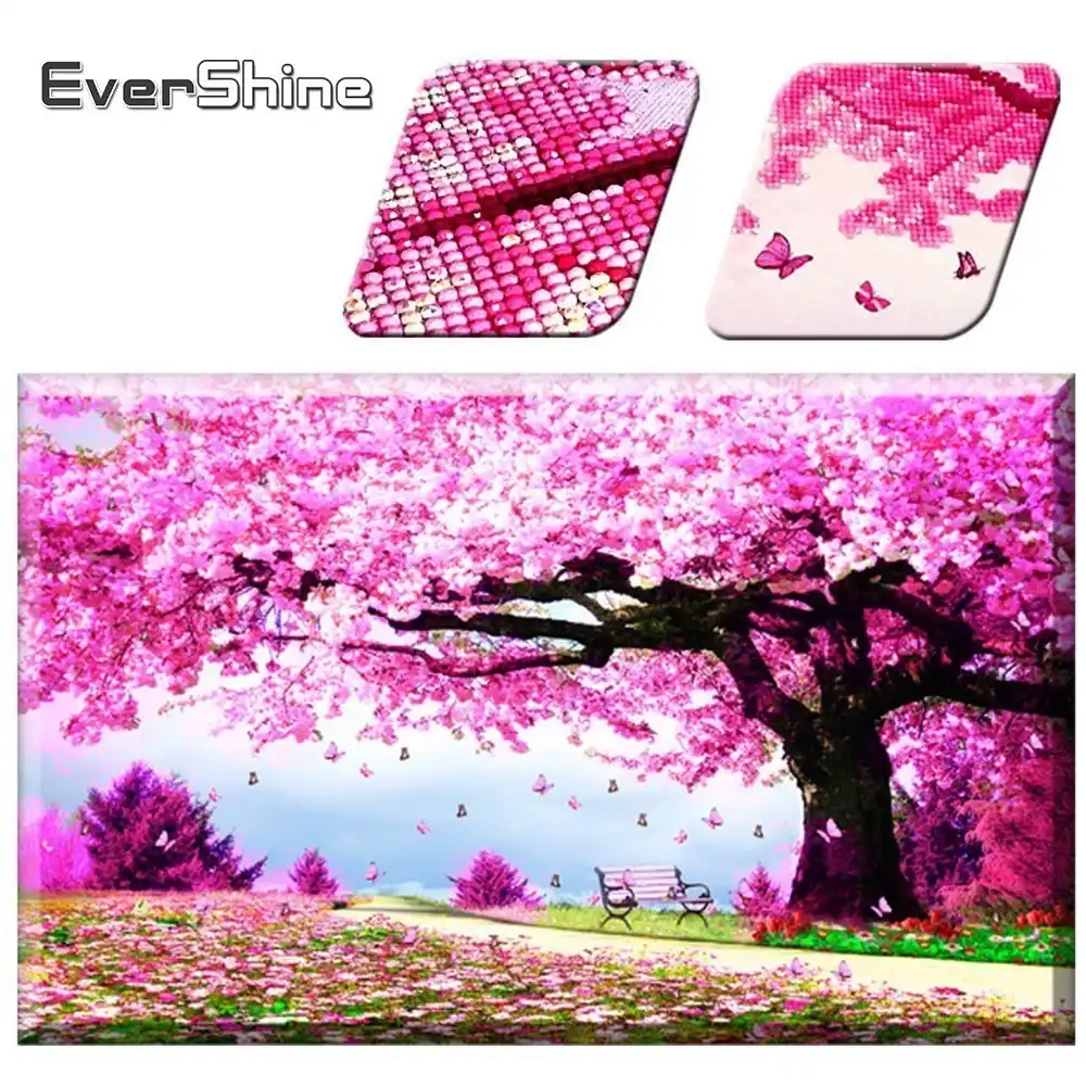 Evershine Diy Diamond Bordir Pemandangan Diamond Lukisan