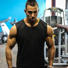 Жилет для бега, Мужская однотонная спортивная майка, майка для фитнеса, футболка без рукавов, одежда для спортзала, тренировочный уличный хлопковый Рашгард, тренировочный топ