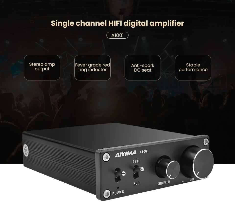 AIYIMA TPA3116D2 NE5532P класса D Мини Hifi аудио усилитель может быть переключен на бас усилитель высокой мощности с вилкой питания