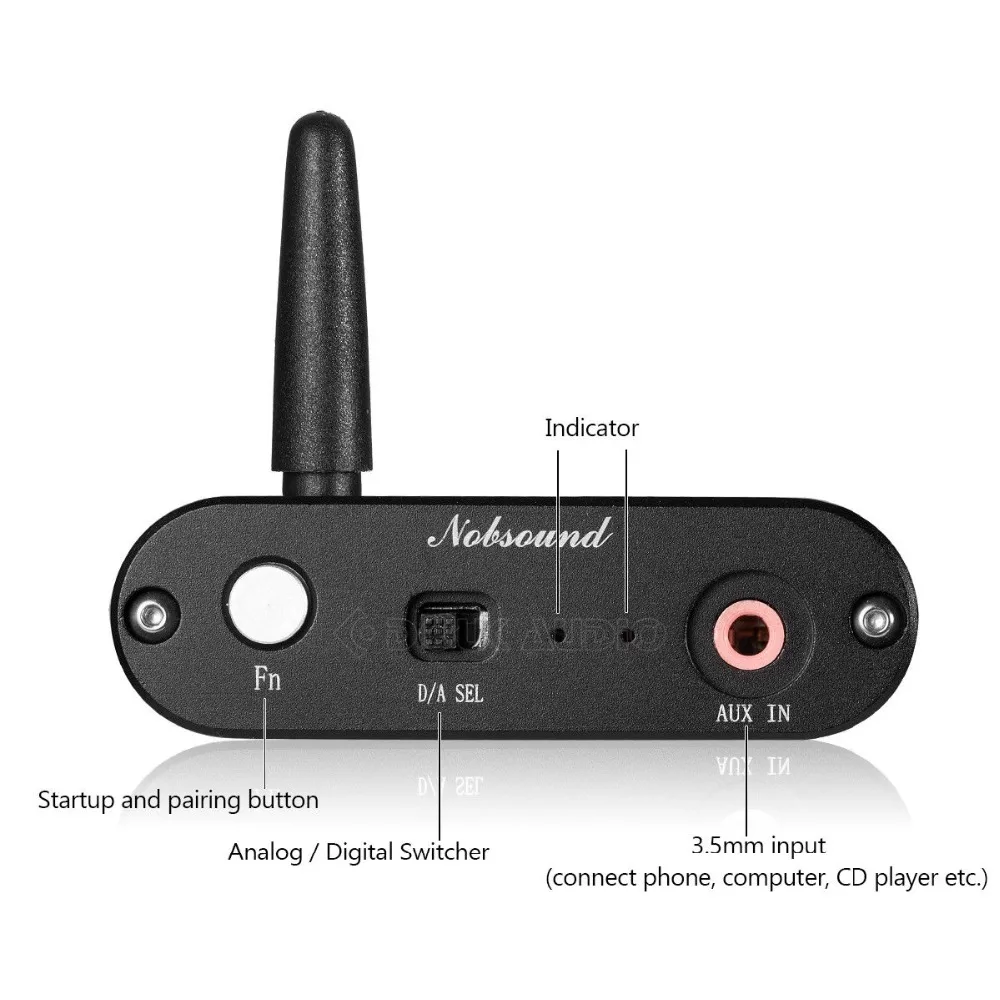 Мини Bluetooth 5 0 HiFi без потерь передатчик CSR8675 беспроводной адаптер OPT/COAX/AUX 24Bit APTX