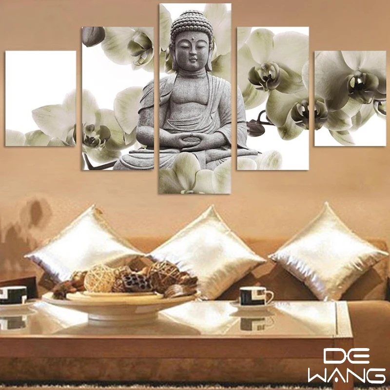 Buy Painting 5 Pieces Canvas Art Buddha Zen Framed Wall Print Picture Printing