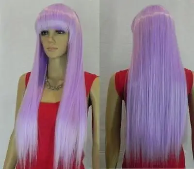 COSPLAY new Lavender long straight wig |