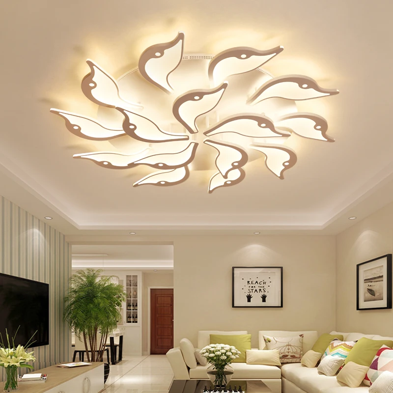 

2019 Acrylic Flush LED Ceiling Lights White Light Frame Home Decorative Lighting Fixtures Oval LED Lustre Lamp for Living Room