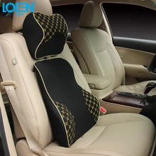 Автомобильные аксессуары, хлопковая поясничная Подушка с эффектом памяти, поддержка автомобильного сиденья, шейный подголовник, подушка для шеи, подушки для путешествий