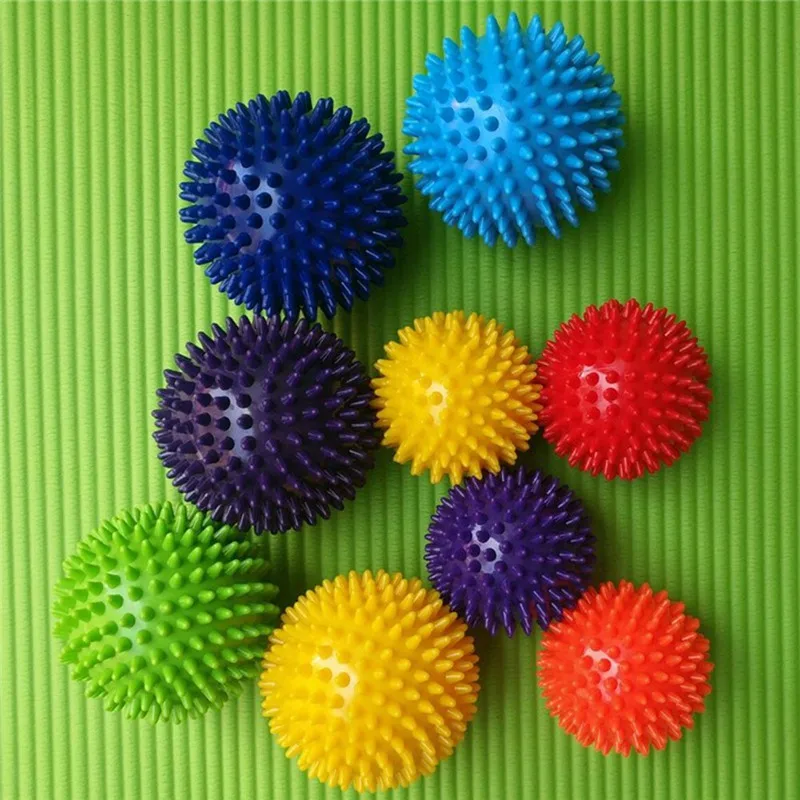 1 шт ПВХ шарики для массажа рук триггер Точка Тренировки захват игрушечный мяч Портативная Игрушка Мяч мышцы Релакс для детей цвет случайный