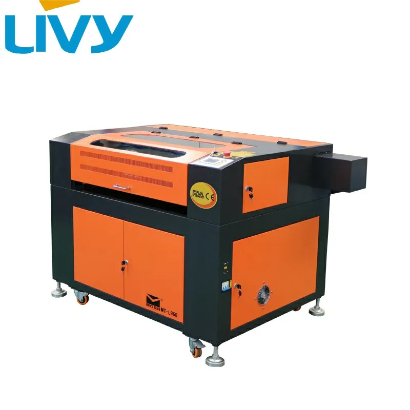 80 watt RECI laser tube CO2 laser engraving and cutting machine with compatible software coreldraw and autocad and photoshop