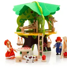Дом с мебели и кукольная кукла деревянные 3D Пазлы домик на дереве детские подарки на день рождения Обучающие и развивающие игрушки