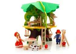 Дом с мебели и Перчаточная кукла деревянные 3D Пазлы дерево дом детские подарки на день рождения Обучающие и развивающие игрушки