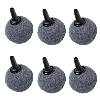 5pcs Aquarium Mini Round Mineral Bubble Air Stone Pond Fish Tank Pump Aerator Aeration Hydroponic Oxygen Airstone Accessories 1