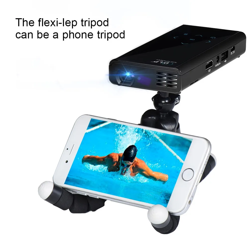 Hot E06 Mini Pocket DLP Projector Support 1080P font b iPhone b font Andorid iPad Laptop