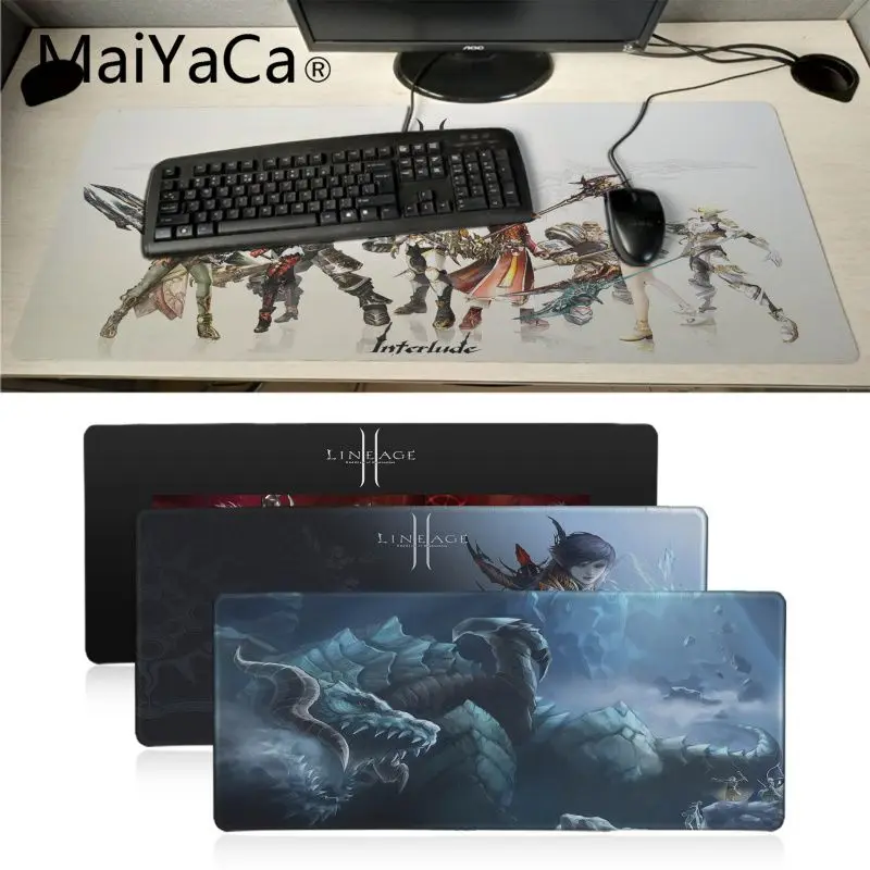 

MaiYaCa Vintage Cool lineage 2 video game Gamer Speed Mice Retail Small Rubber Mousepad gamer BIG SIZE Rubber Gaming Mouse Pad