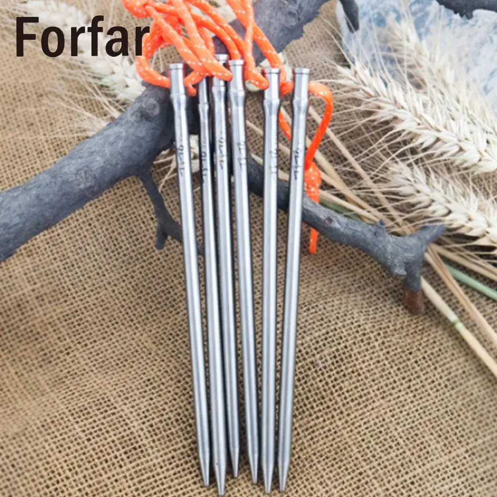 

2PCS Tent pegs Titanium alloy tent nail 165mm Tent Stakes Outdoor camping Moisture Pad Tent Peg Snow Nail