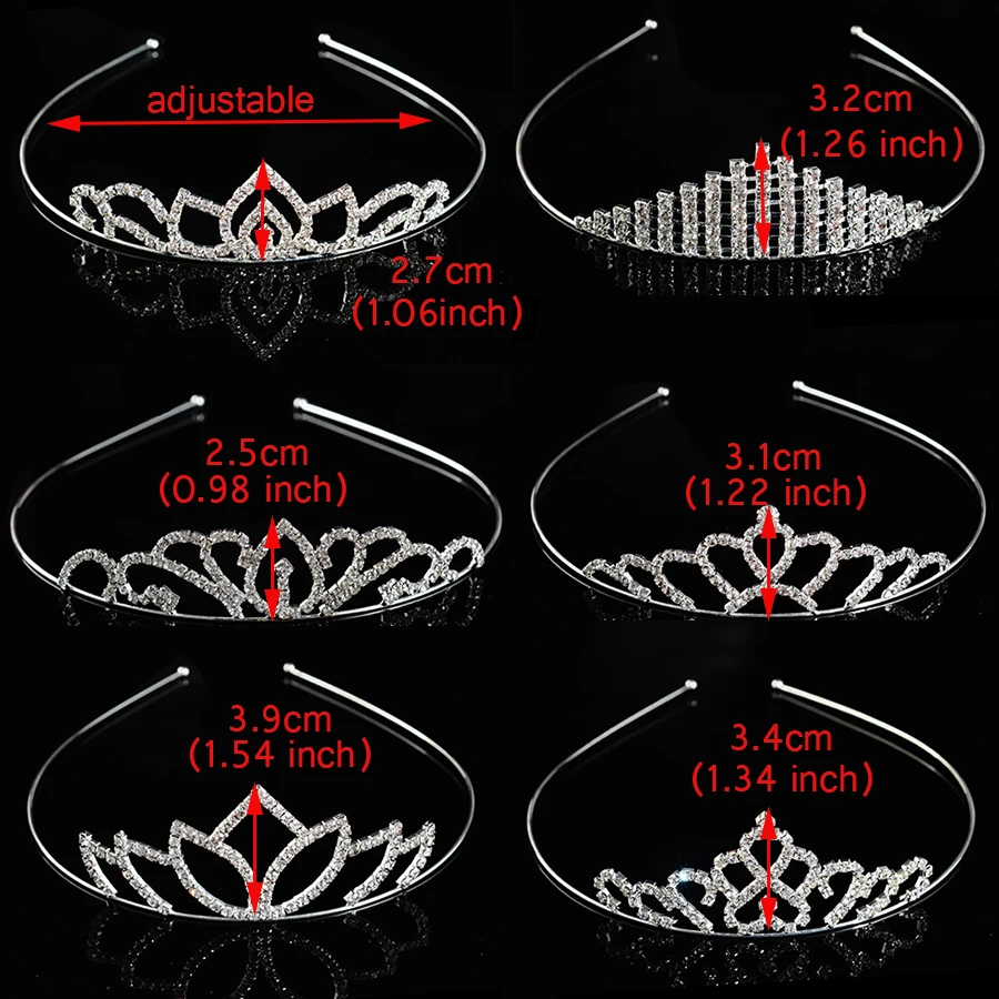 Корея блестящие свадебные аксессуары для волос и головы шт тиара дети Хрустальный цветок детская Корона головной платье девушки металлическая повязка на голову