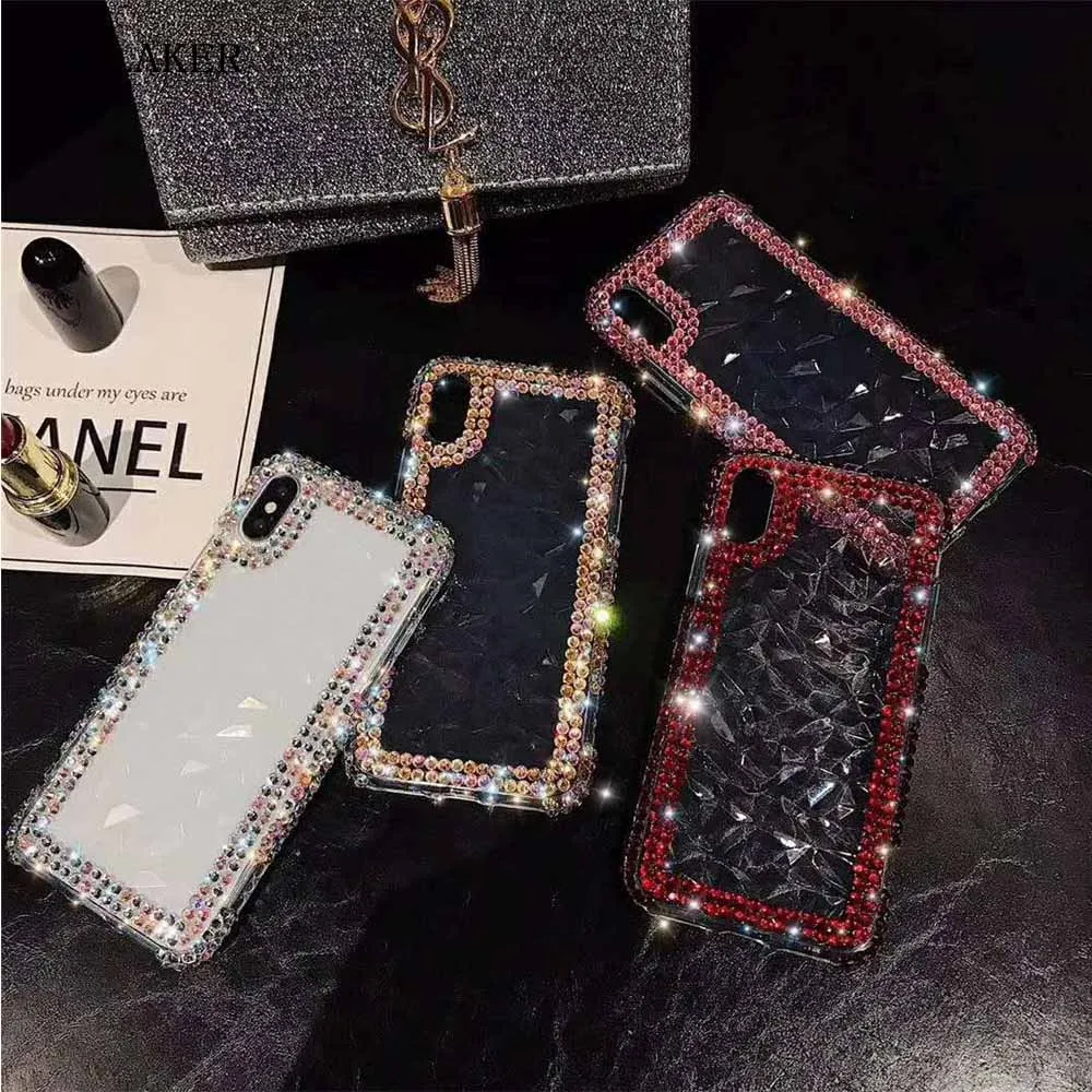 

Stylish Clear Crystal Diamond Rhinestone Mobile Shell for VIVO NEX/V7/V7 P/V11/V11i/V11 pro/v15/v15pro/