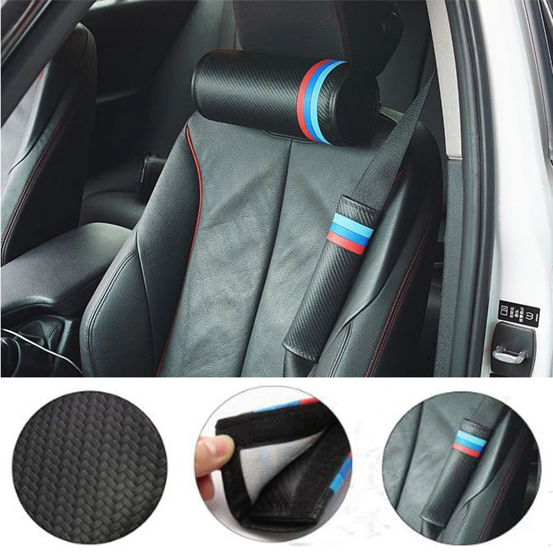 

Car Seat Belts Carbon fiber Shoulder Pad For KIA Toyota BMW Audi Mazda Ford Hyundai Lada Skoda Opel VW Mercedes Auto Accessories