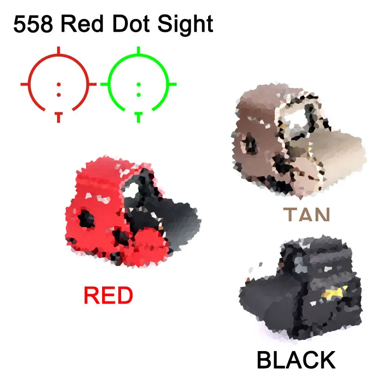 

558 Holographic Sight Reflex Red And Green Dot Rifle Scope Gun Sight Tactical Picatinny 20mm Rail For Hunting