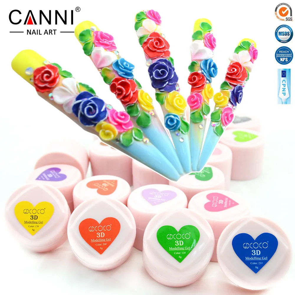 #40261 CANNI 3D Nail Art Beauty Painting Gel Carving Gel 24 Colors UV LED Modelling Gel #40261 CANNI 3D Nail Art Beauty Painting Gel Carving Gel 24 Colors UV LED Modelling Gel