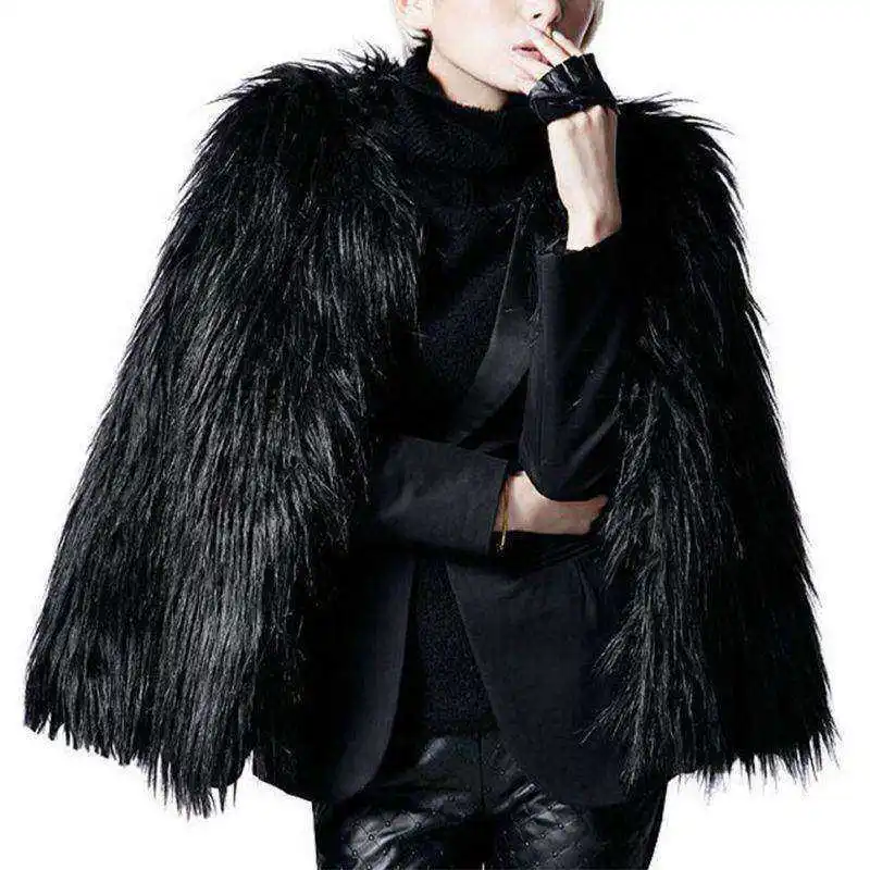 Women Faux Fur Coat Shitsuke Fuorrure Femme Fashion Luxury Peel Women's Outwear Plus Size 3XL Solid