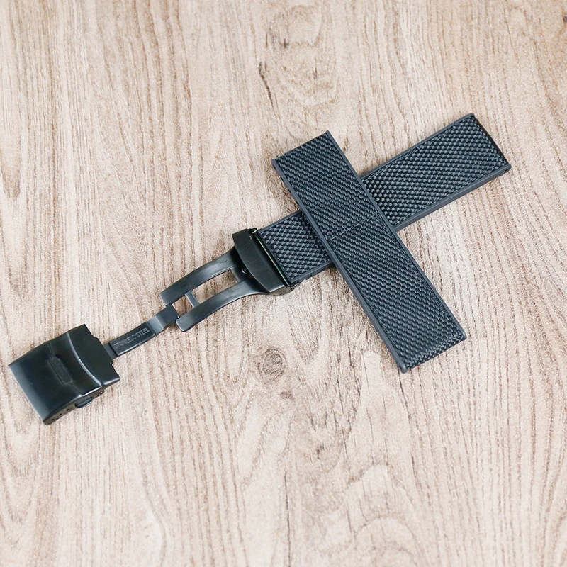 22 мм 24 мм Мужской нейлоновый ремешок аксессуары для часов Пряжка подходит для серии Breitling женский спортивный водонепроницаемый силиконовый ремешок