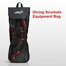 COPOZZ 1 шт., 20*50 см, водонепроницаемая ткань Оксфорд, черная сетчатая сумка для плавания, дайвинга, переносная трубка, дыхательная трубка, сумка для оборудования