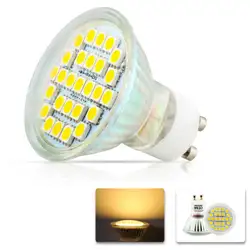 1x GU10 5050 SMD 27 LED 7 Вт теплый белый прожектор точечные светильники лампа со стеклянной крышкой 220 В энергосбережения