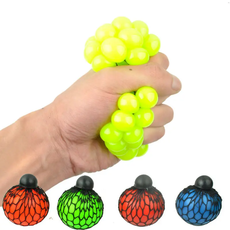 Child Toys Grape Ball Anti Stress Face Reliever Autism Mood Squeeze Relief Toy