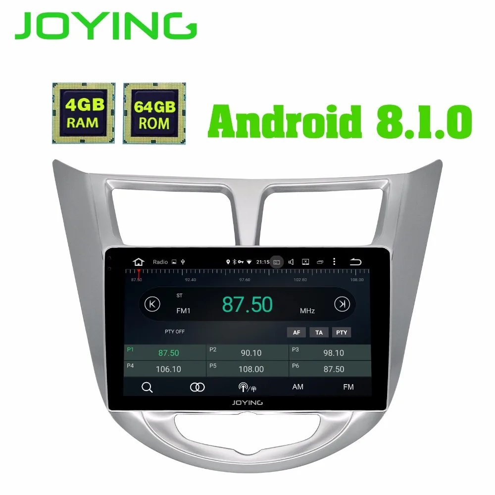 Discount JOYING 10.1" 2 din Car radio for Hyundai Rena 2010-2015 octa 8core Android 8.1 car BT player gps navigation with 4G RAM 32G ROM 5