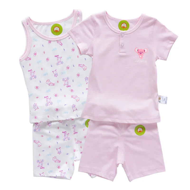 babys summer clothes infants cotton 2 pack suit 4 pieces comfort and