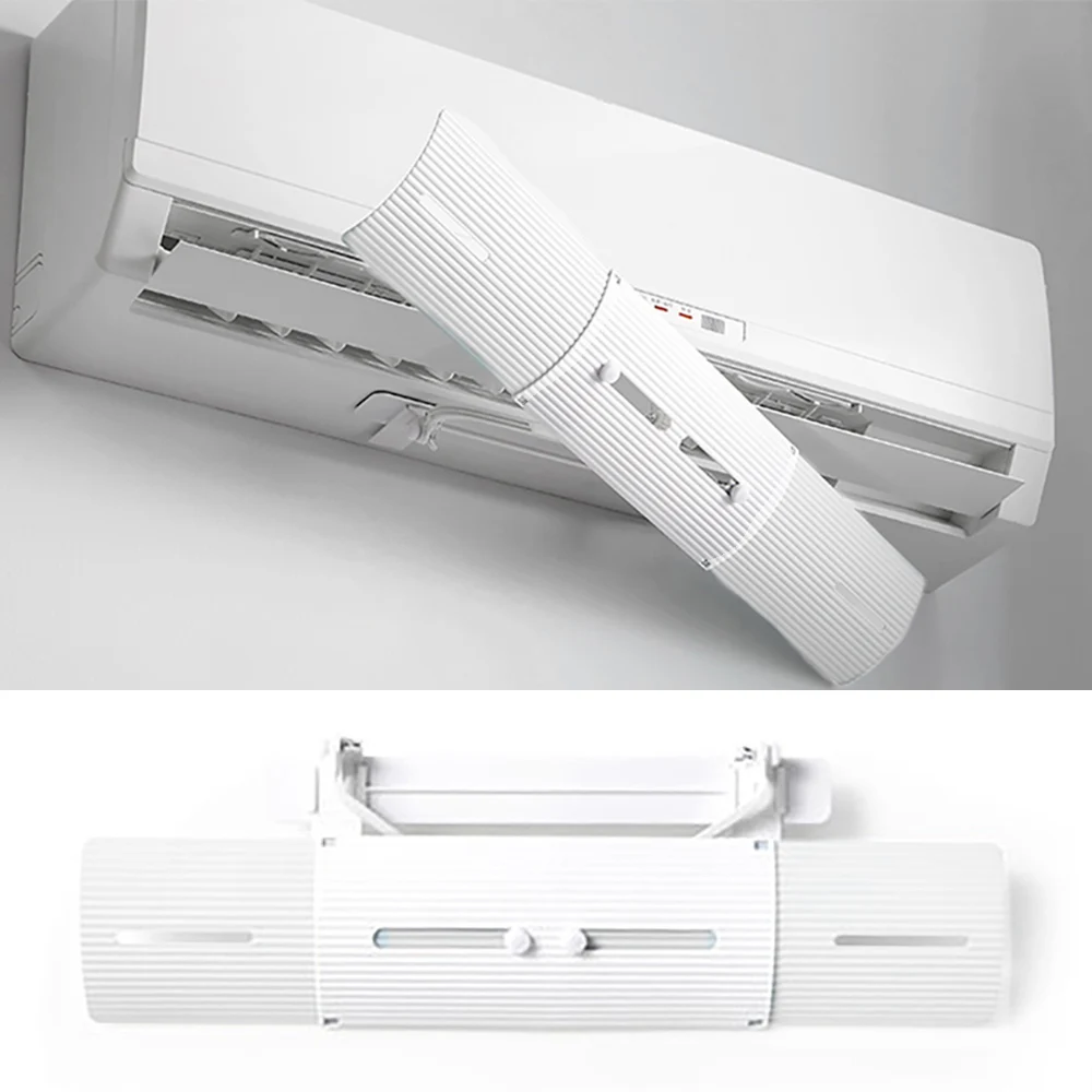 Adjustable Air Conditioner Cover Windshield Air Conditioning Baffle Shield Wind Guide Straight Anti-Wind Shield Protector Tools