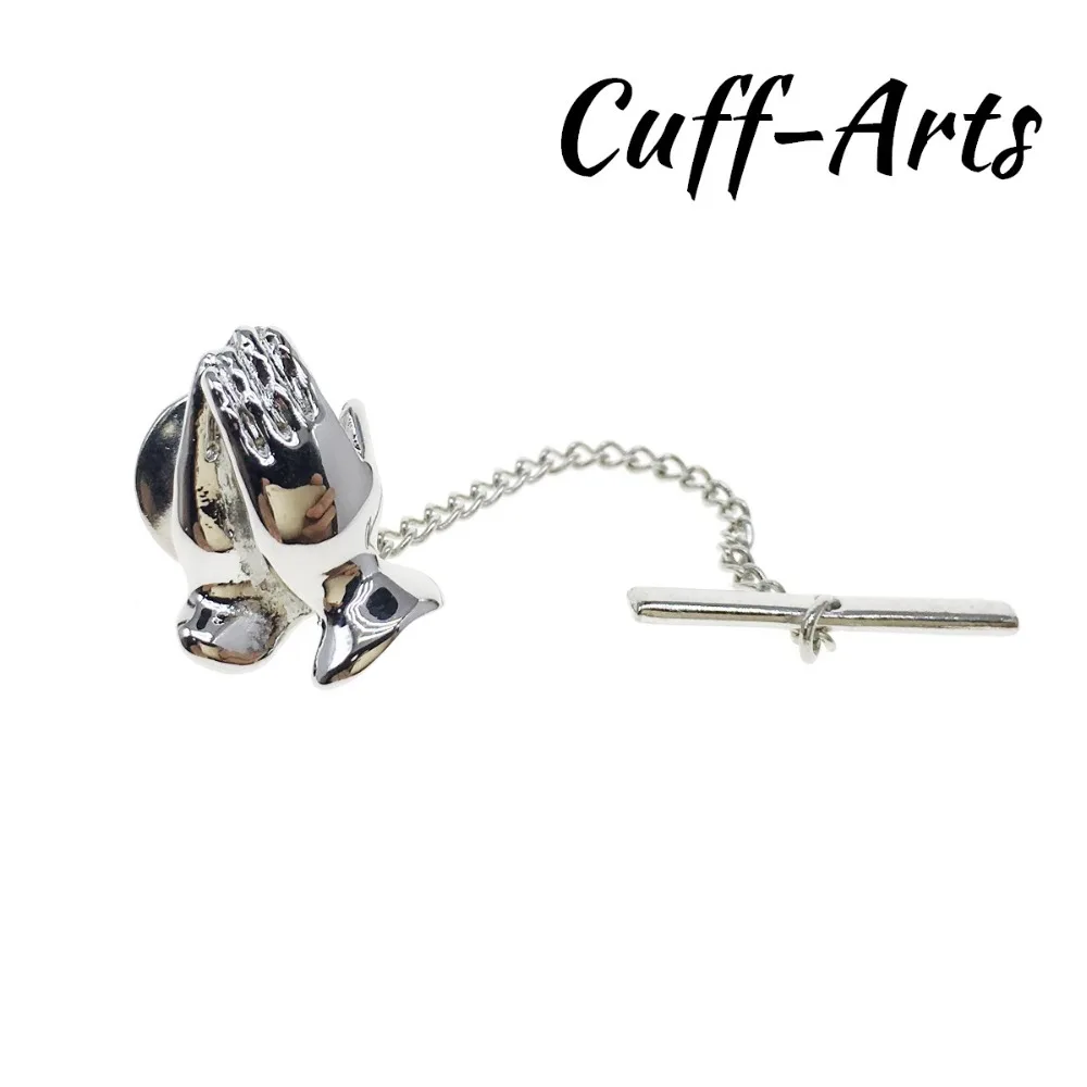 

Brooch Lapel Pin For Men Prayer Tie Tac Silver Color Lapel Pin Jewelry Broche PIN de la solapa By Cuffarts P10305