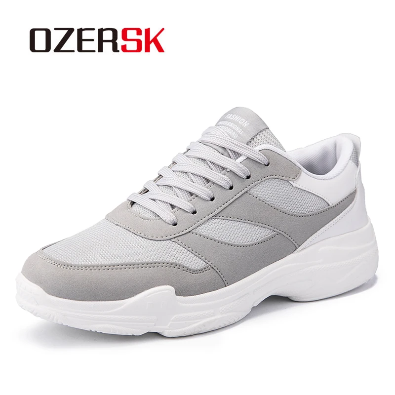 

OZERSK 2019 Summer New Fashion Men Casual Shoes Men Mesh Shoes Lightweight Comfortable Breathable Walking Sneakers 39~47